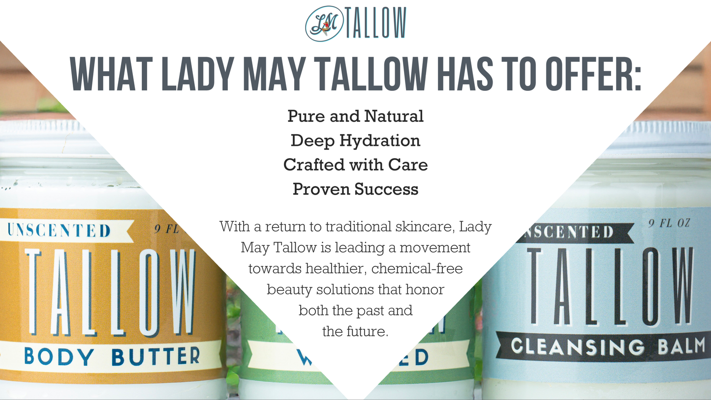 Unscented Whipped Tallow, 100% Grass Fed Beef Tallow Moisturizer