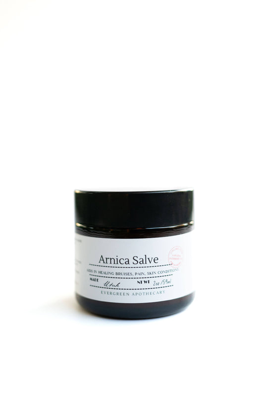 Arnica Salve, Glass Jar, Herb Infused (Pre-ORDER SHIPS After 1/15/25)