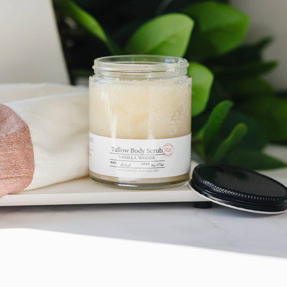 Tallow Sugar Scrub, made with Lady May Tallow, 6oz