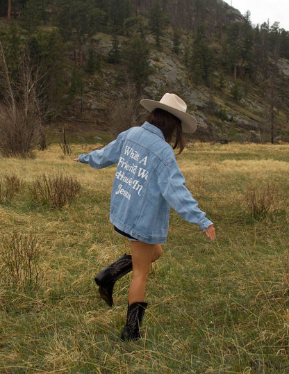 What a Friend In Jesus Denim Jacket