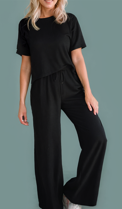 Cozy 2-Piece Wide Leg Pant Set