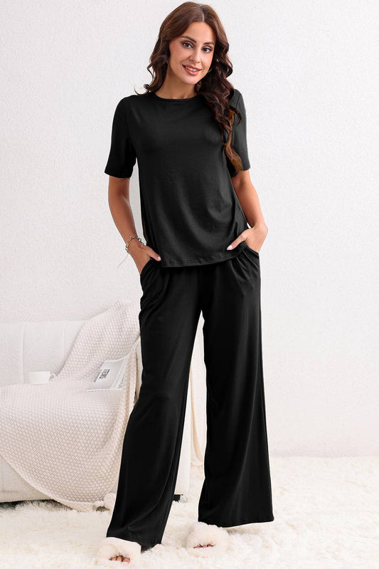 Cozy 2-Piece Wide Leg Pant Set