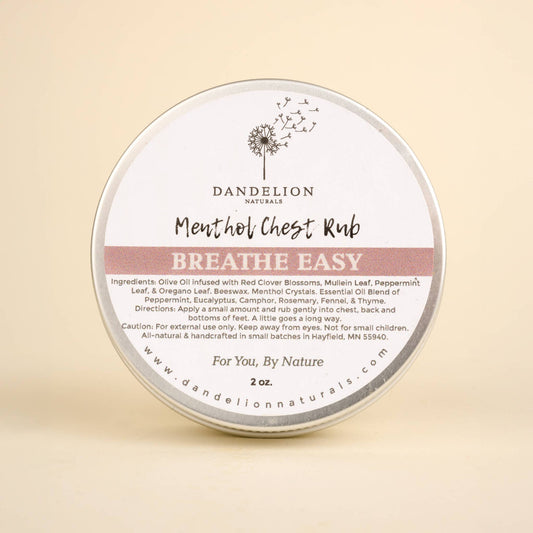 Breathe Easy Salve: Natural Vapor Rub/Chest Rub