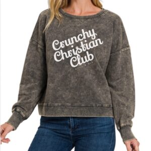 Crunchy Christian Club Sweatshirt | Gravel Gray