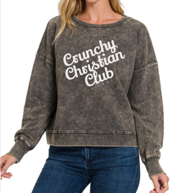 Crunchy Christian Club Sweatshirt | Gravel Gray